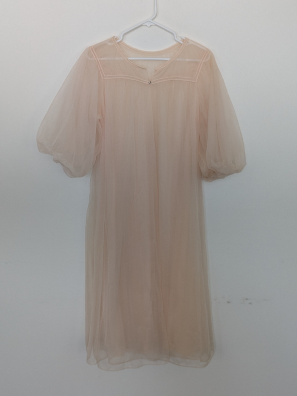 Vintage Sheer Robe Pink Peignor